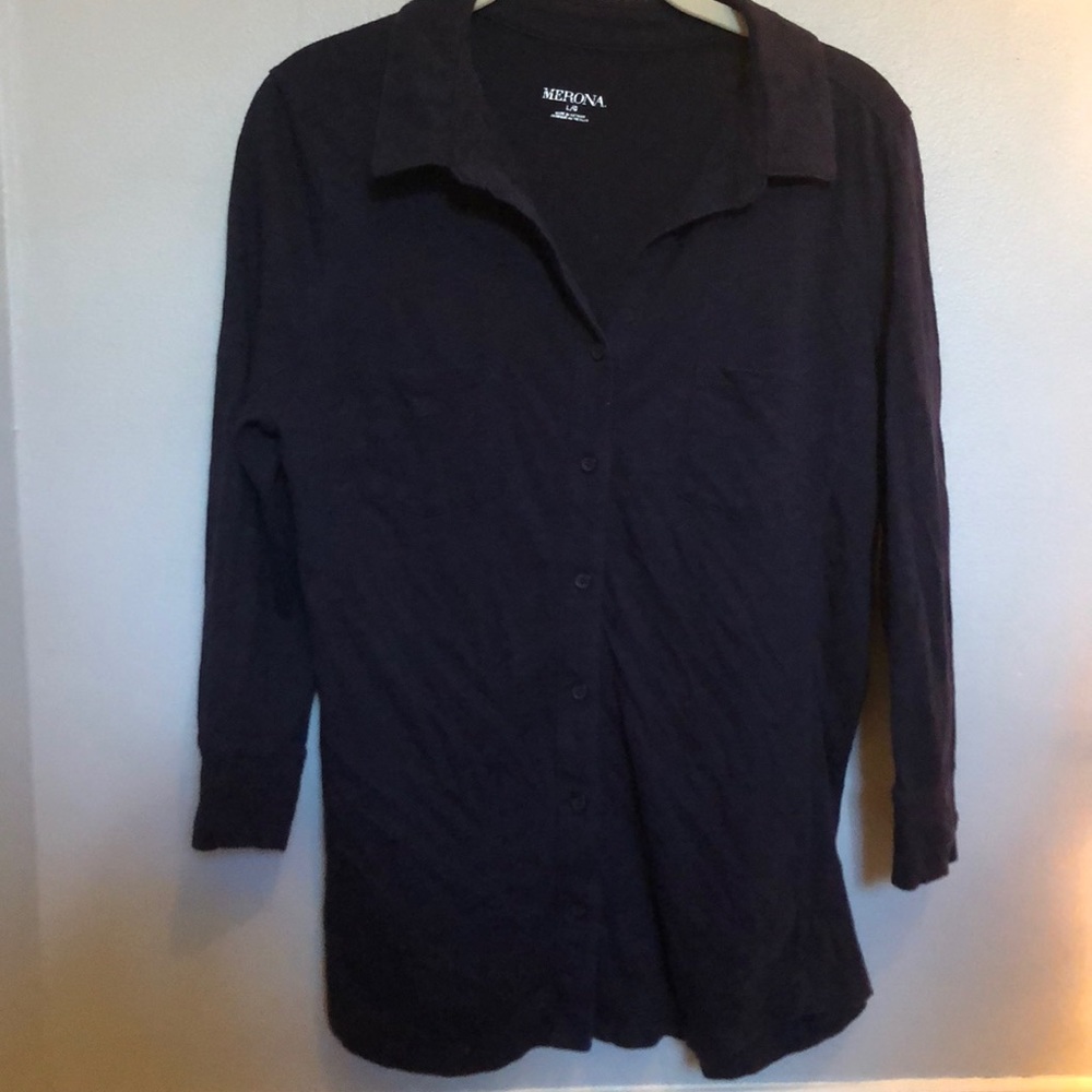 MERONA relaxed collared button down